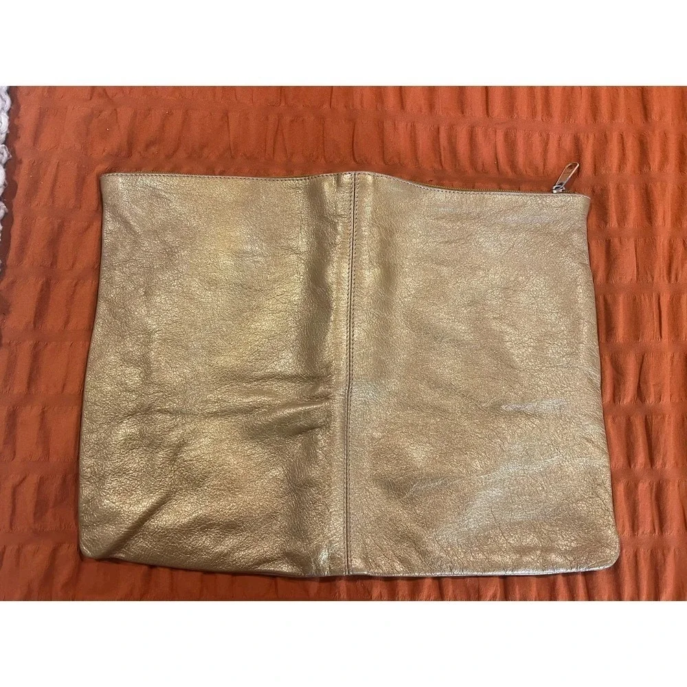 Kenneth Cole Gold Leather clutch bag
